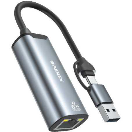 Adaptateur Ethernet XSSIVE XSS-HD08 Haute Vitesse Performance Optimale pour Streaming et Jeux