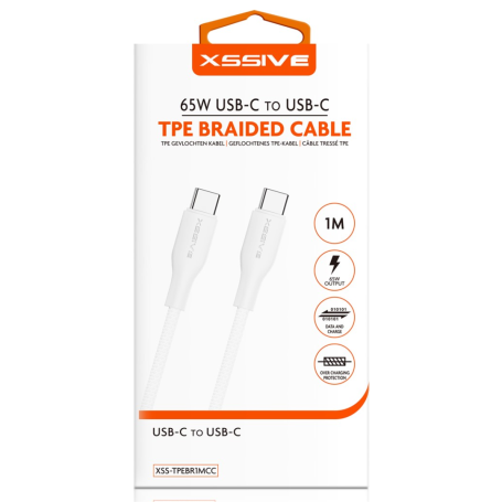 XSSIVE TPE Braided Cable USB-C to USB-C 1m XSS-TPEBR1MCC
