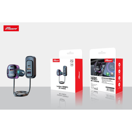 Fasr 15W FM/MP3 Bluetooth T2 Car Transmitter - 1.5M