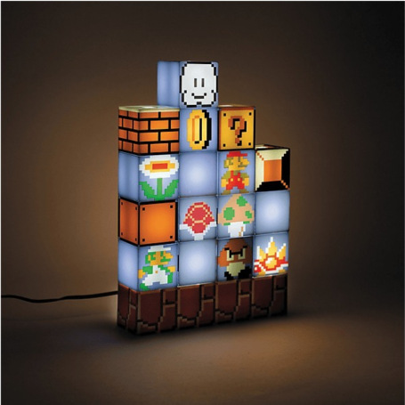 Paladone Super Mario Bros USB LED Lamp Build Your Own Level Decor