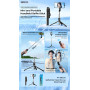 Remax P17 Phone Tripod Stand - 1.3M - Black