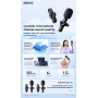 Microphone sans fil 80mAh pour diffusion en direct en tête-à-tête Série Ryusic REMAX K09 - Type-C - Noir