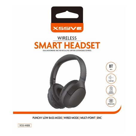 XSSIVE Noise Cancelling Bluetooth Headphones XSS-H8B - Black