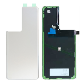 Vitre Arrière Originale Samsung Galaxy S21 Ultra 5G Phantom Argent - Grade AB, Sans Contour Lentille