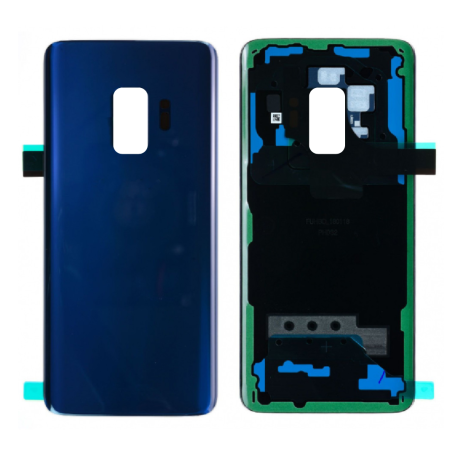 Vitre Arrière Samsung Galaxy S9 Plus Corail Bleu Originale - Grade AB - Remplacement Sans Contour Lentille