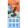 Support/Enceinte de Bureau 2 en 1 Noir - WUW R190