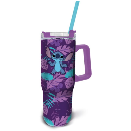 Stor Stitch 940ML Rambler Steel Bottle - Purple