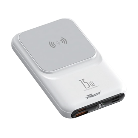 FASR FS-B1 Magnetic Power Bank 10000 mAh with 3 Built-in Cables Type-C, Lightning and USB