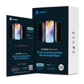 Film Hydrogel HD Anti-Peep Sans Angle SUNSHINE SS-057NS - 50Pcs | Protection Écran Discrète et Haute Définition
