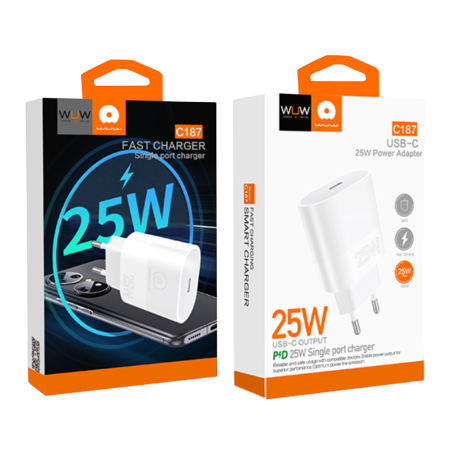 Chargeur USB-C PD 25W Wuw C187 - Noir