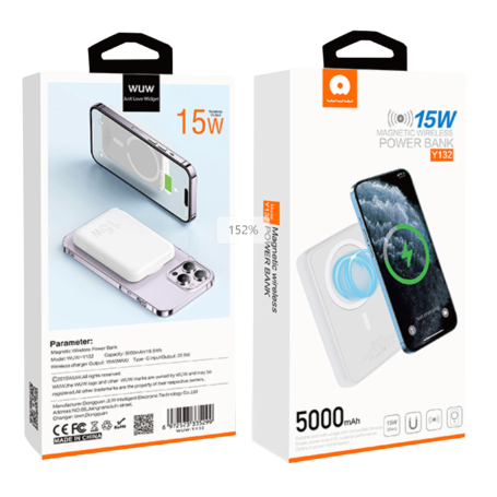 Power Bank Magsafe 5000mAh - WUW Y132 - Blanc