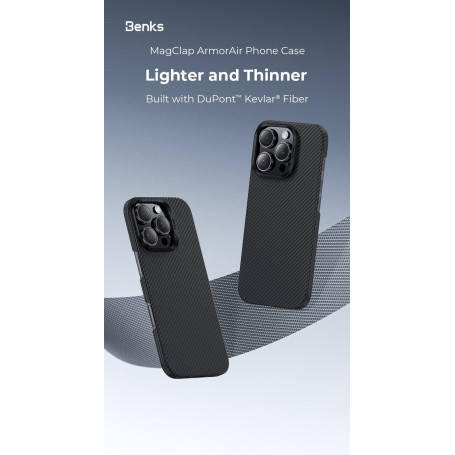 Coque de Protection Benks Armor Air 600D - Made with DuPont™ Kevlar® fiber pour iPhone