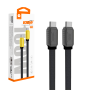 Câble USB-C / Type-C Nylon Tressé 100W Noir - X198 (WUW)