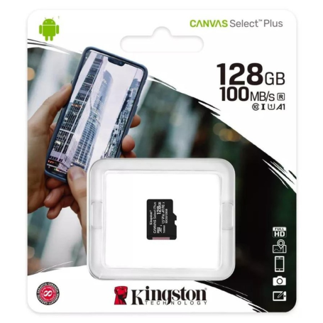 Carte Mémoire Kingston 128 Go - Micro SDHC CL10 Canvas S.Plus