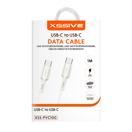 XSSIVE 1m USB-C to USB-C Charging Cable XSS-PVC100CC – White