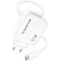 Chargeur Rapide 65W + Câble Rétractable USB-C XSSIVE XSS-AC80 - Blanc