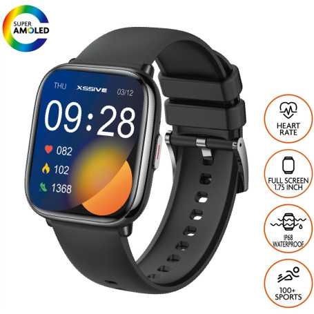 XSSIVE Smartwatch with HD AMOLED Display XSS-SW9B – Black