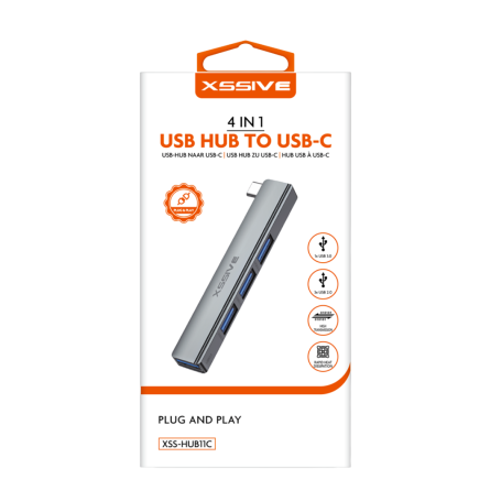 Adaptateur 4-en-1 Hub USB/USB-C XSSIVE XSS-HUB11C