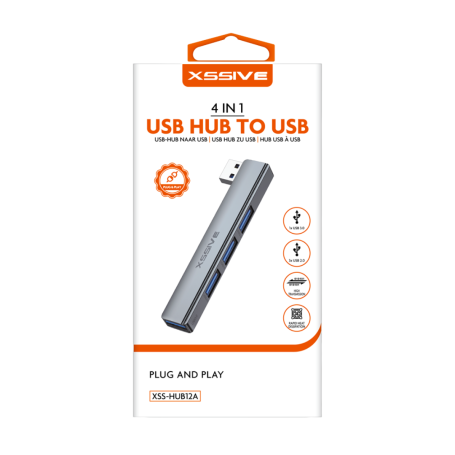 Adaptateur 4-en-1 Hub USB/USB-A XSSIVE XSS-HUB12A