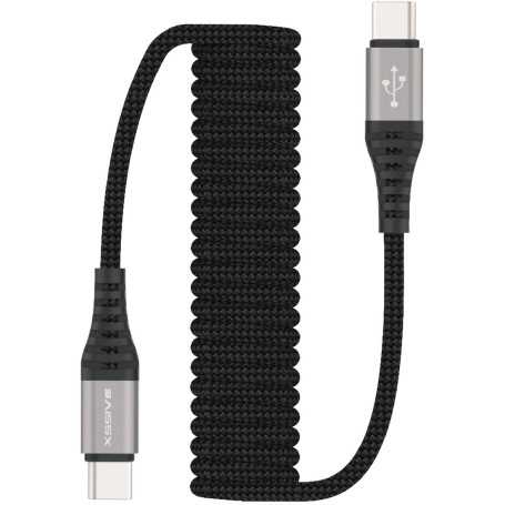 Extensible Câble de Charge USB-C/USB-C 1,5m XSSIVE XSS-SC-CC - Noir