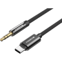 Câble Tressé USB-C/Jack 3.5mm 1,2m XSSIVE XSS-C3.5BR – Noir