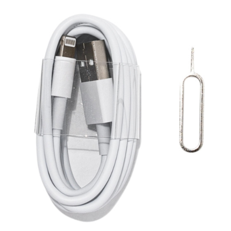 Câble USB/Lightning et Extracteur de Carte SIM - Accessoire Pratique pour Votre Smartphone - Vrac