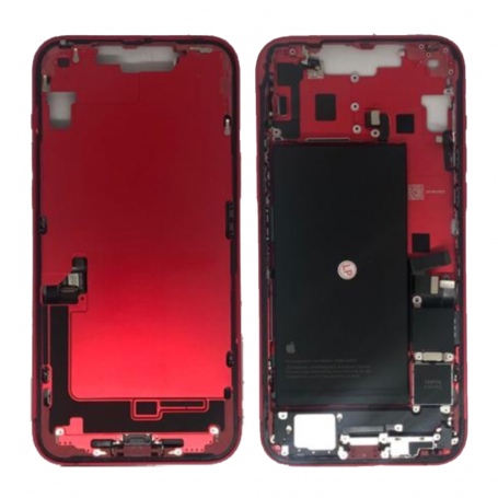 Rear Frame iPhone 14 Plus Without Back Glass With Battery Red (Original Disassembled)-Grade B