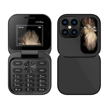 Mini Telephone Portable i17 Pro Dual Nano SIM 2+16Go 1.77‘’ Noir