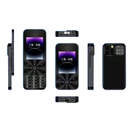 Mini Telephone Portable i18 Pro Dual Nano SIM 2+16Go 2.4‘’ Noir