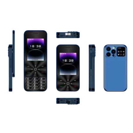 Mini Portable Phone i18 Pro Dual Nano SIM 2+16GB 2.4’’ Blue