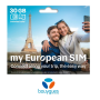 Carte SIM Prépayée Bouygues My European - 30G + appels & SMS illimité