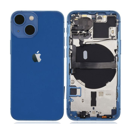 Back Cover Housing for iPhone 13 Blue Original Grade AB - Charging Connector Without Battery