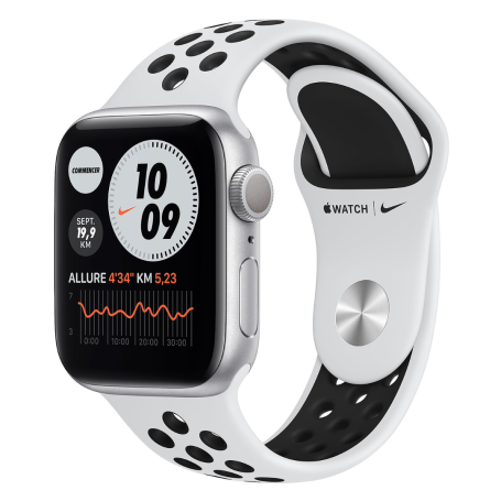 Montre Connectée Apple Watch Séries 6 GPS 40mm Nike Argent avec bracelet - Grade A