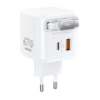 REMAX CA01 67W GaN Fast Charger with Telescopic USB-C Cable – EU – White