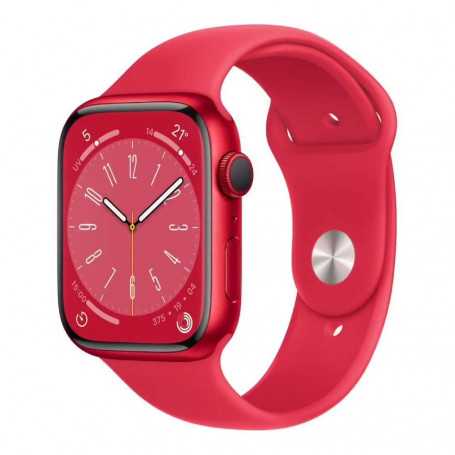 Montre Connectée Apple Watch Series 8 Cellular 45mm Aluminium Rouge avec bracelet - Grade A