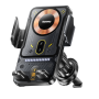 Support De Charge sans fil rotatif intelligent à 2 moteurs 15W pour voiture REMAX RM-C27 - Noir