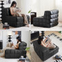 Canapé Paresseux en TPE pour 1 Personne - Assise Profonde, Style Scandinave - Noir