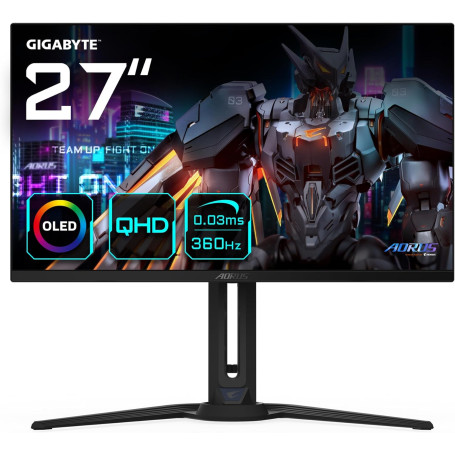 Écran Gaming OLED 27" Gigabyte AORUS FO27Q3 – QHD (2560 x 1440), 360Hz, 0,03 ms, FreeSync Premium Pro DisplayHDR True Black 400