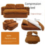 2-in-1 Folding Sofa Bed – Ultra-Soft Memory Foam – Brown
