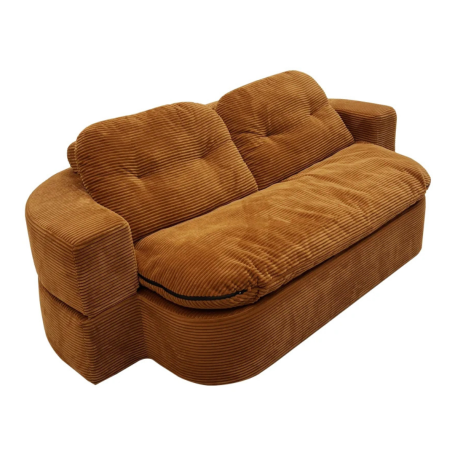 2-in-1 Folding Sofa Bed – Ultra-Soft Memory Foam – Brown