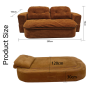 2-in-1 Folding Sofa Bed – Ultra-Soft Memory Foam – Brown