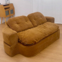 2-in-1 Folding Sofa Bed – Ultra-Soft Memory Foam – Brown