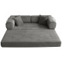 High-End Corduroy Velvet Convertible Sofa Bed – Grey
