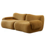 Canapé Modulable 2 Places – Tissu Chenille – Confort & Design Compact - Caramel