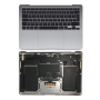 Châssis Complet Apple MacBook Air 13″ Gris A1932 - Batterie & Clavier QWERTY - Grade B - Parfait pour Réparation et Upgrade