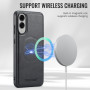 Coque De Protection En Cuir Avec MagSafe Pour Samsung - Élégance et Sécurité Maximales
