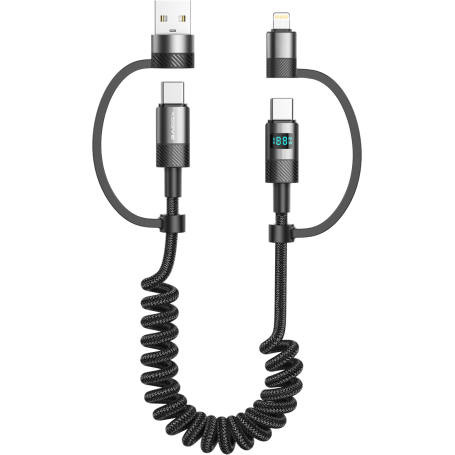 Charging Cable 1.5M 4 in 1 with screen XSSIVE XSS-BRSC-4IN1