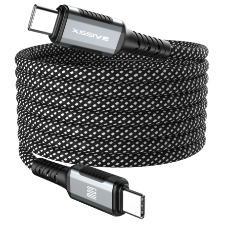 XSSIVE XSS-MGC-CC1M Braided Magnetic USB-C / USB-C Cable - 1M