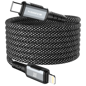 Câble Magnétique Tressé USB-C/Lightning 1M XSSIVE XSS-MGC-CL1M - Charge Rapide et Fiable