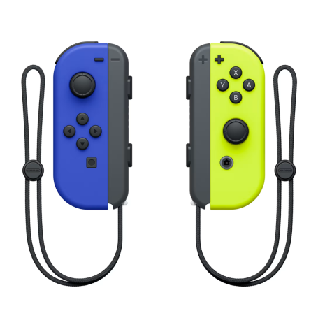 Manettes Joy-Con Nintendo Switch en Bleu et Jaune Néon - Droite et Gauche